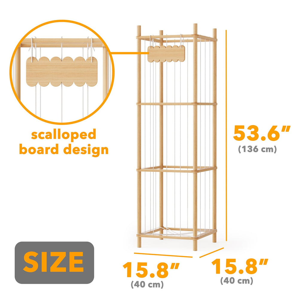 SpaceAid organizer with scalloped board to personalize a mini animal zoo display.