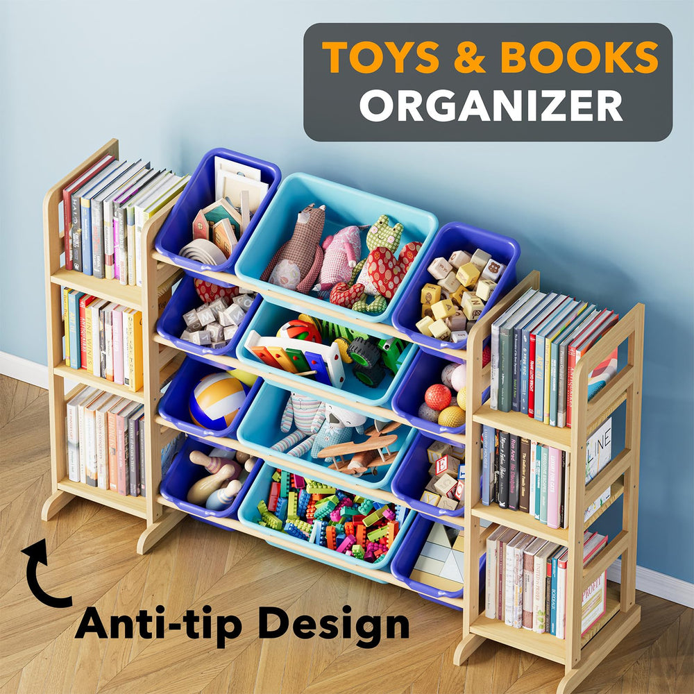Solid pine wood construction provides durable support for busy kids spaces.