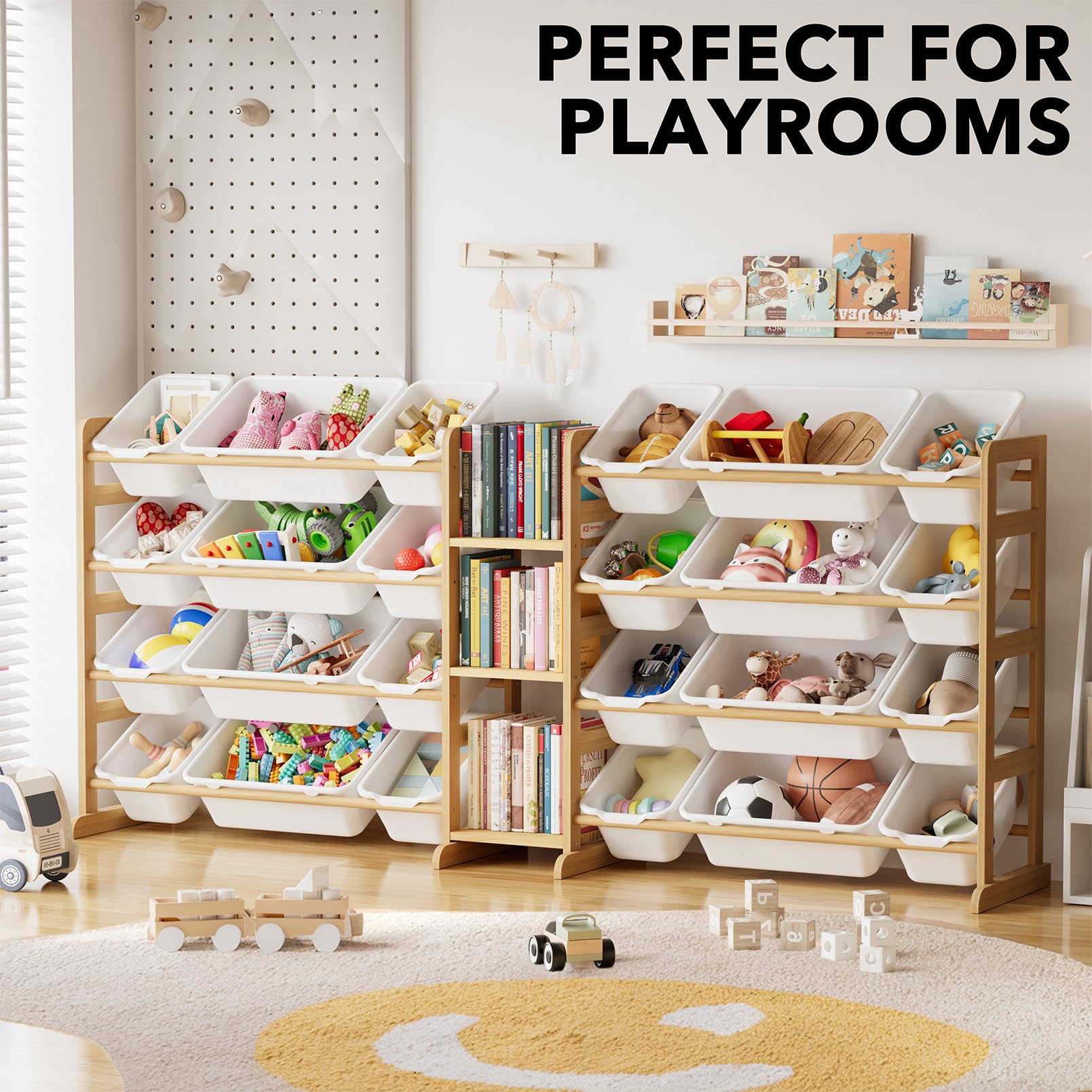 SpaceAid stable base helps prevent tipping during busy play sessions.