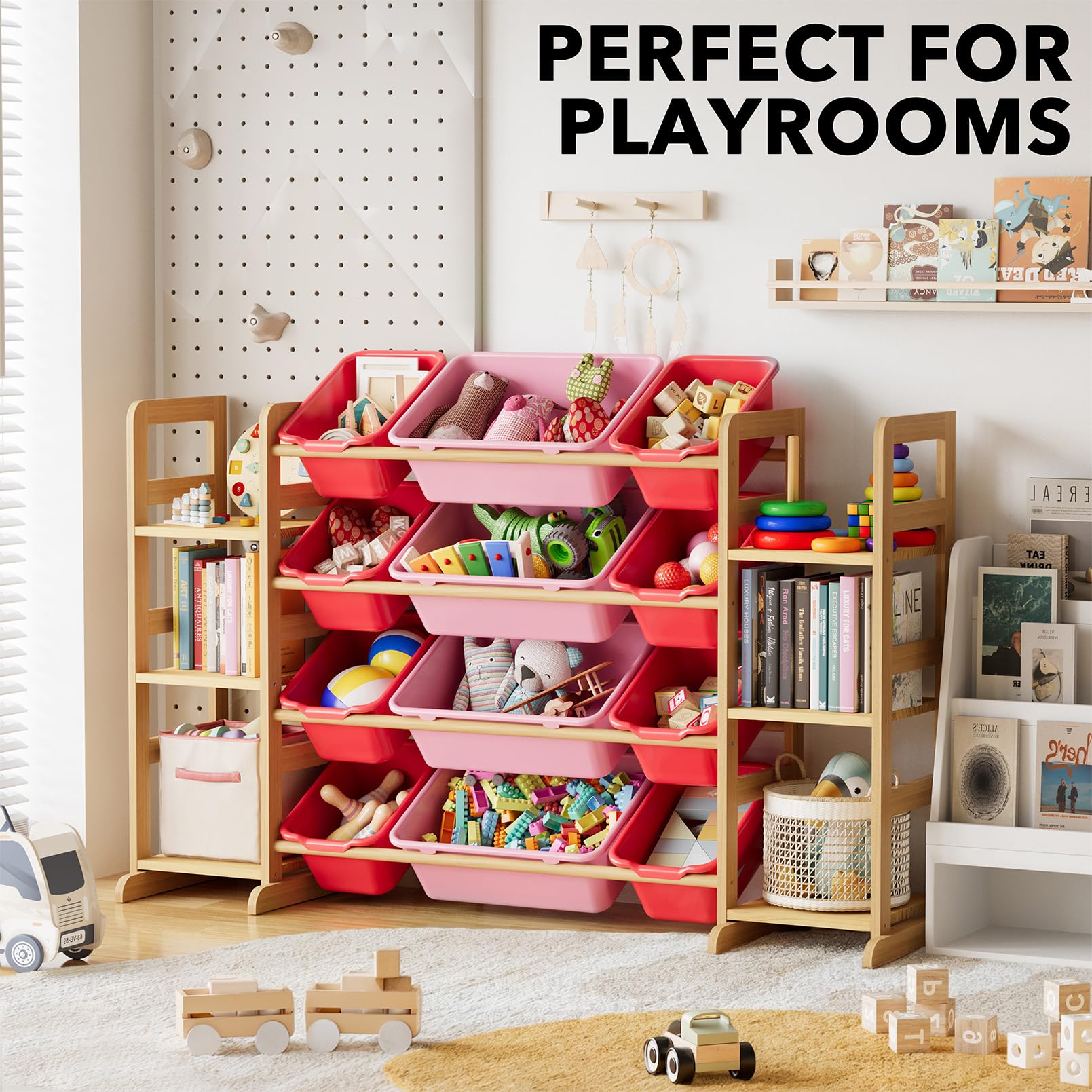 SpaceAid toy storage organizer includes clear assembly instructions for quick setup.