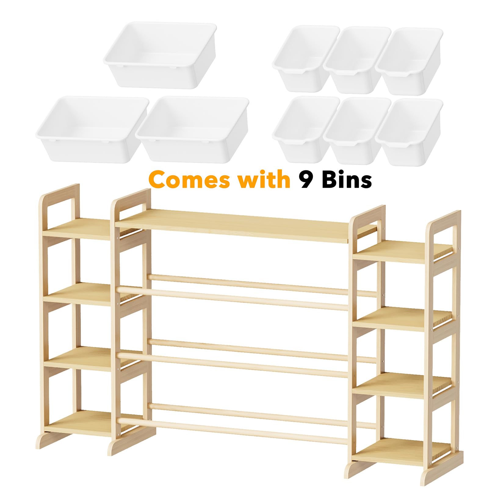 SpaceAid white storage unit complements bedrooms and playrooms with modern decor