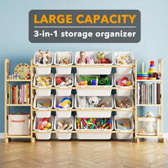 SpaceAid solid pine wood construction adds a modern, sturdy look to any room.