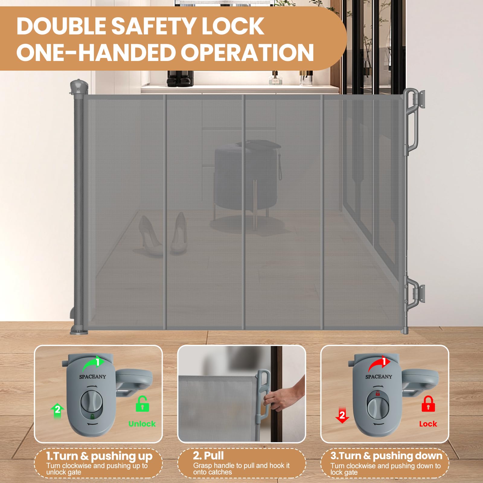 SPACEANY adjustable mounts and installation kit suitable for indoor and outdoor setups.