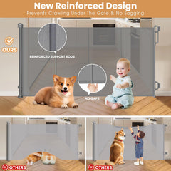 SPACEANY extended gate at 55-inch width illustrating flexible fit for large openings.
