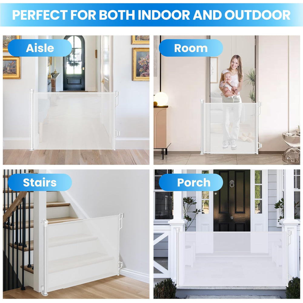 Spaceany folded mesh gate storage showcases compact portability.