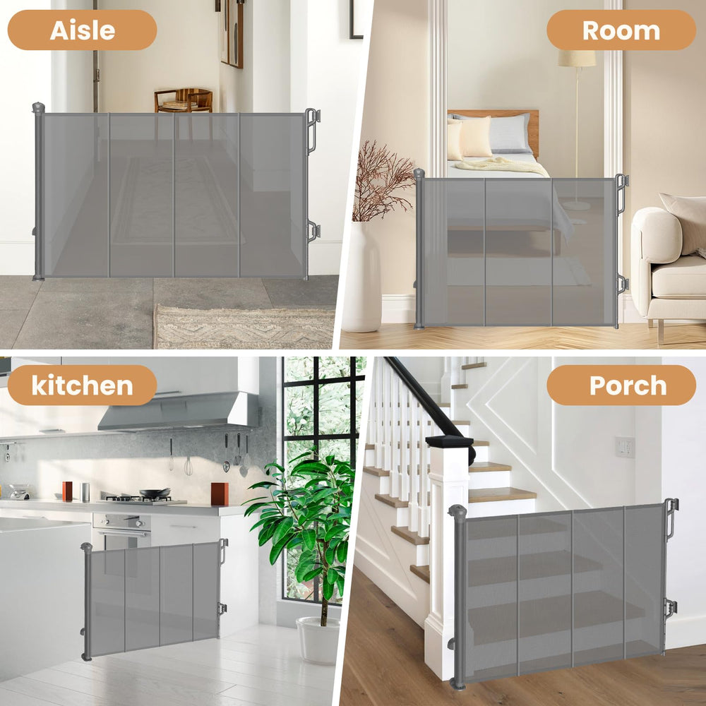 SPACEANY indoor-outdoor gate supports safe space for children and pets.