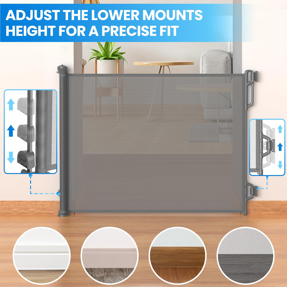 SPACEANY mesh safety gate provides clear visibility for monitoring children and pets