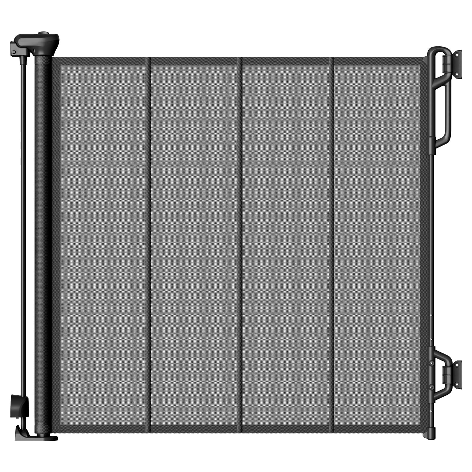 SPACEANY reinforced retractable gate viewed from top for doorway protection