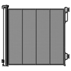 SPACEANY reinforced retractable gate viewed from top for doorway protection