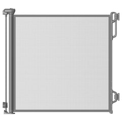 SPACEANY retractable gate mesh rolled: compact storage and quick setup for doorways.