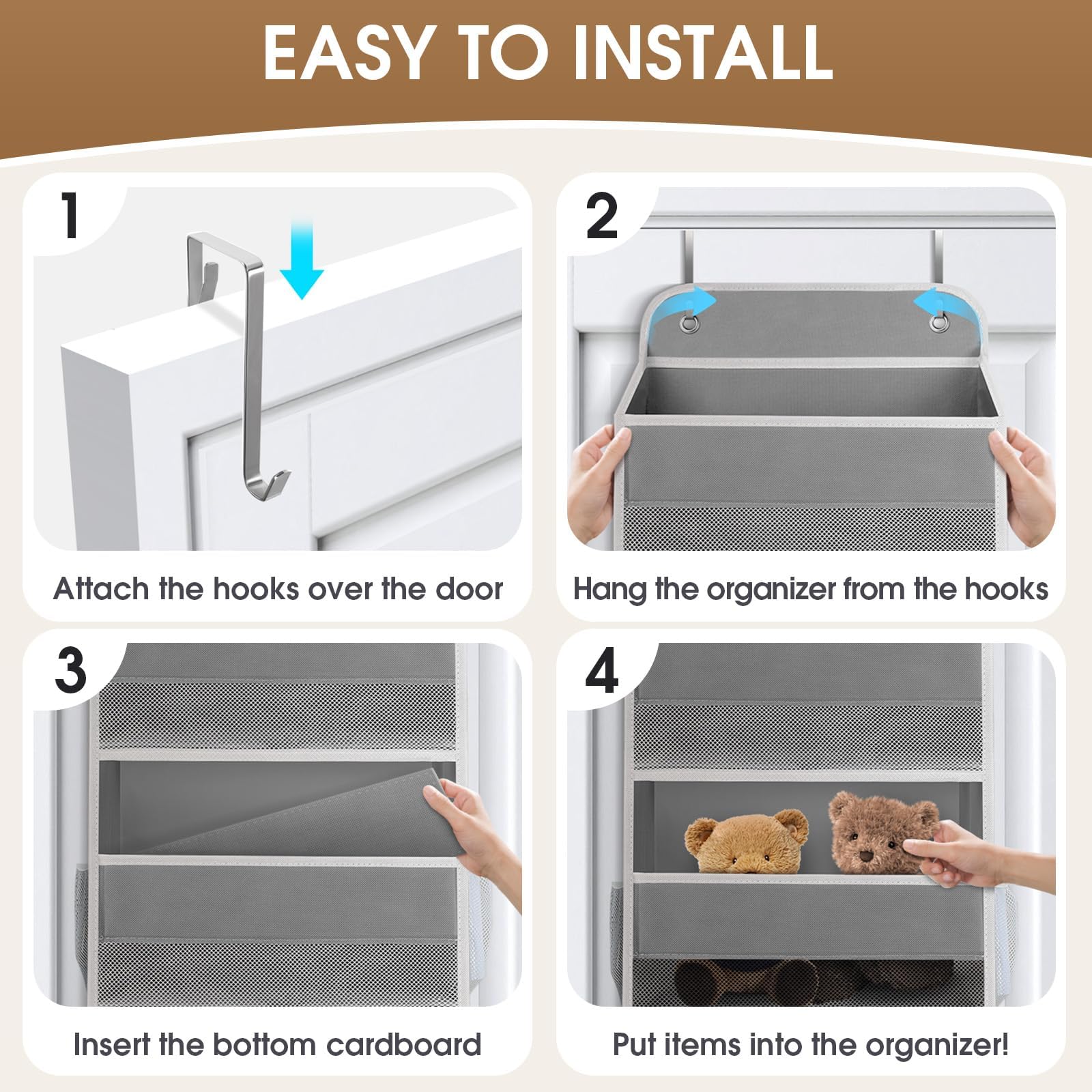 SpaceHacks 40-pound capacity organizer supports heavier pantry and laundry items.