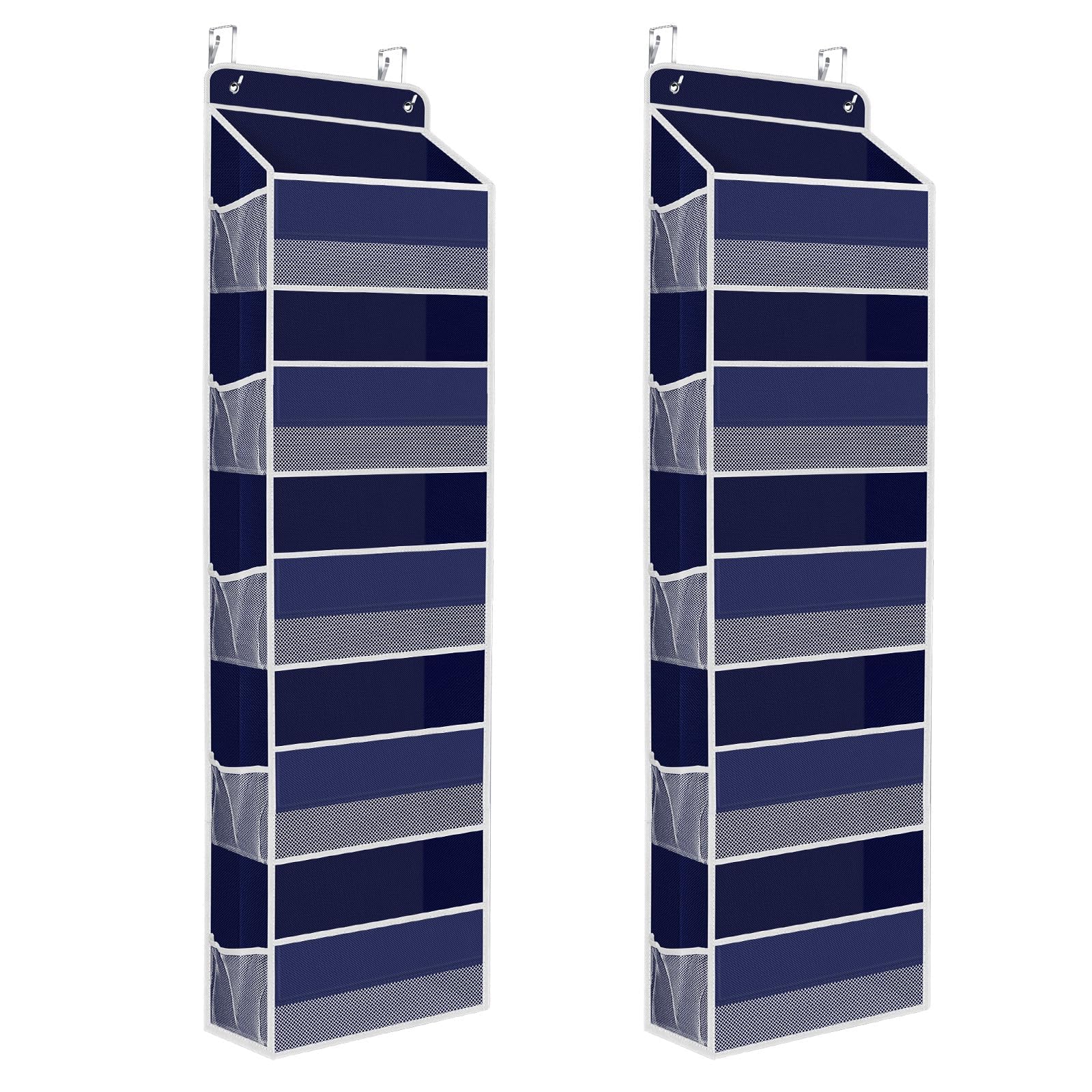 SpaceHacks door organizer 5-tier front view showing compact storage