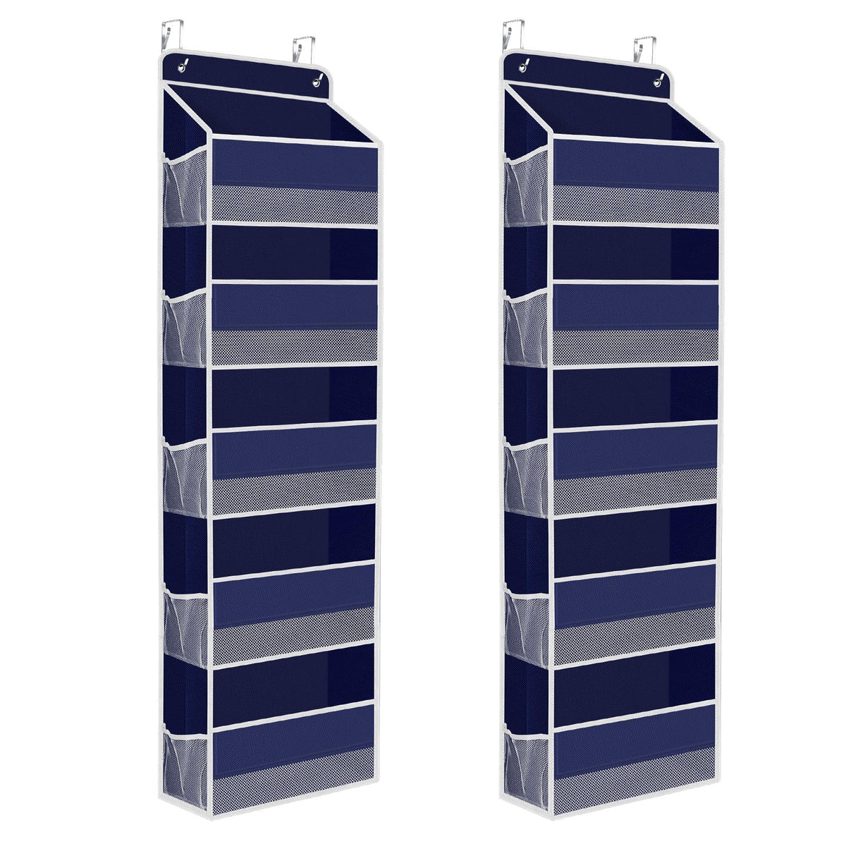 SpaceHacks door organizer 5-tier front view showing compact storage