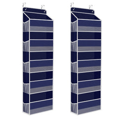 SpaceHacks door organizer 5-tier front view showing compact storage