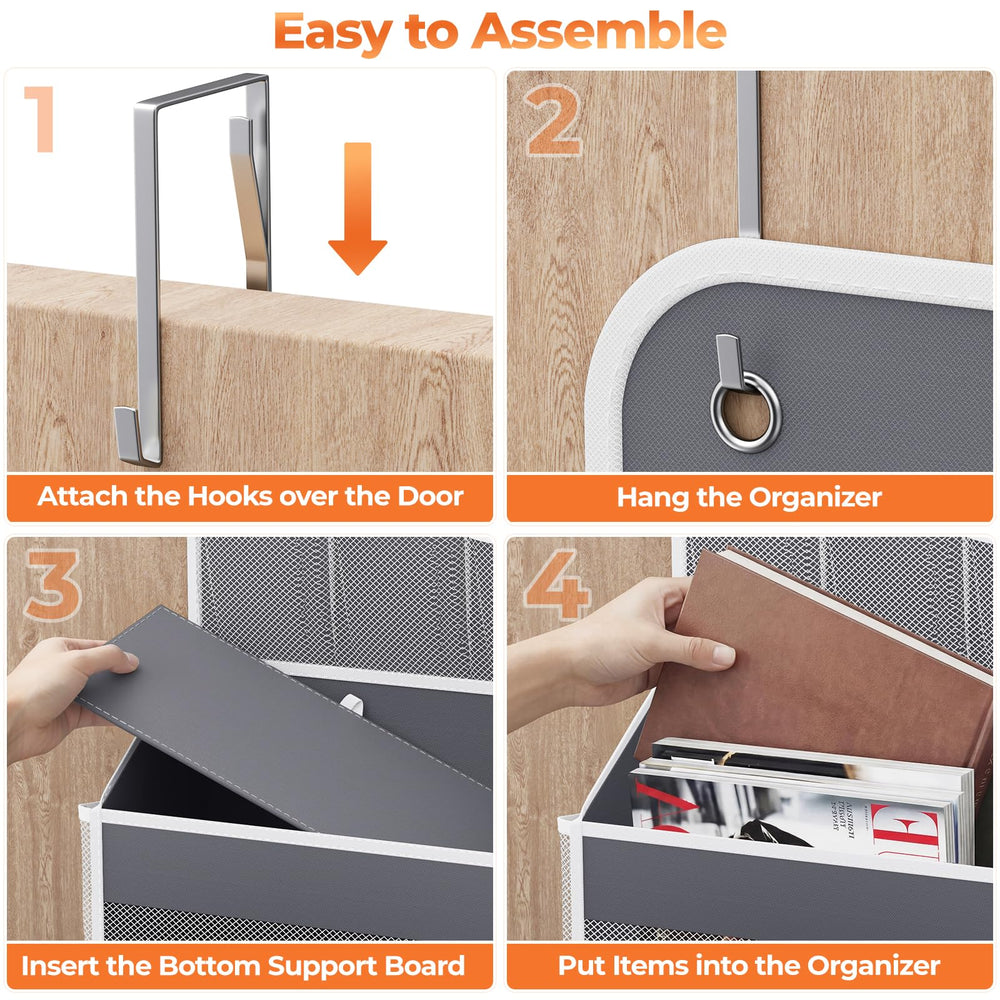 SpaceHacks door organizer for bedroom or bathroom saves vertical space.