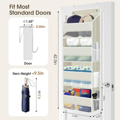 SpaceHacks door organizer clear window shows contents at a glance.