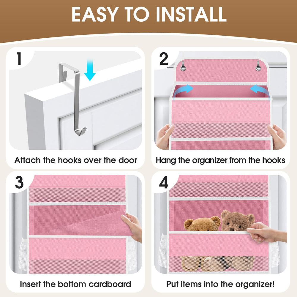 SpaceHacks hanging storage fits bedroom or nursery for neat organization