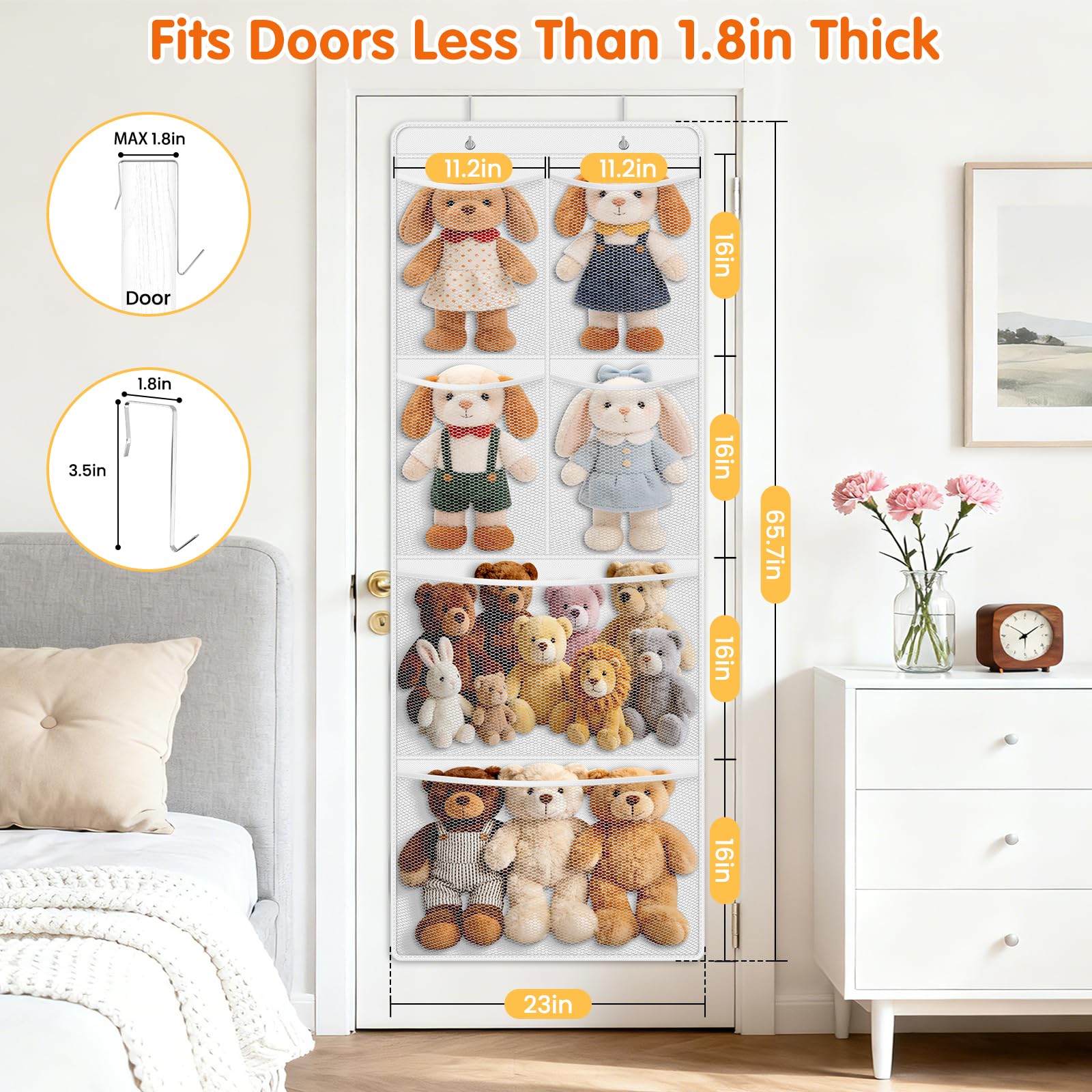 SpaceHacks nursery storage in non-woven fabric offers durable, breathable toy organization.