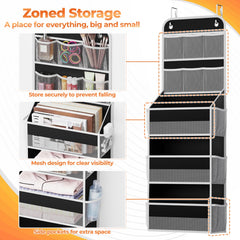 SpaceHacks 5-tier organizer lower compartments for toiletries and books
