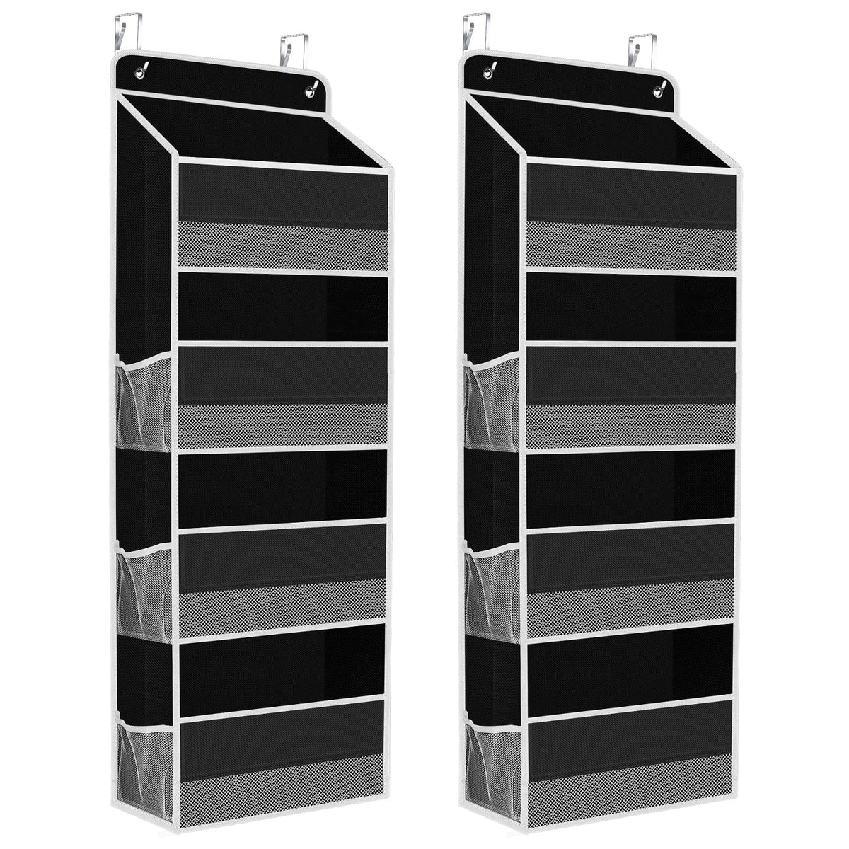 SpaceHacks 2 Pack Over The Door Organizer ready for hanging behind a door