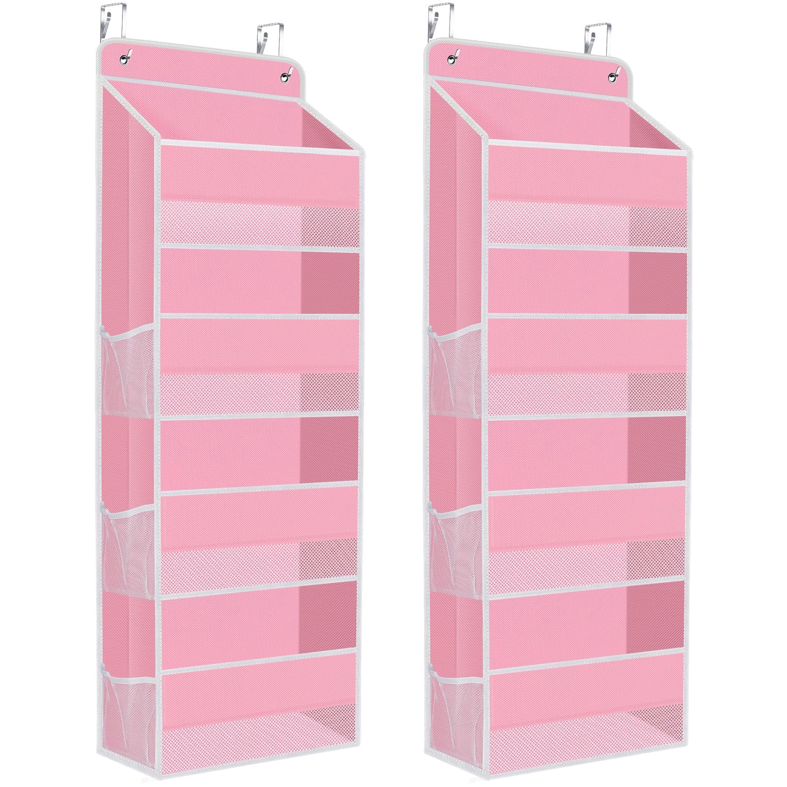 SpaceHacks over the door organizer with clear window and four pockets for quick item finding