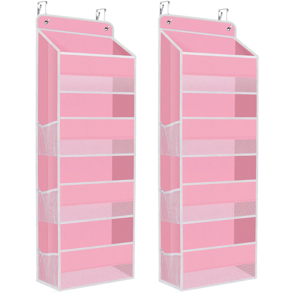 SpaceHacks over the door organizer with clear window and four pockets for quick item finding