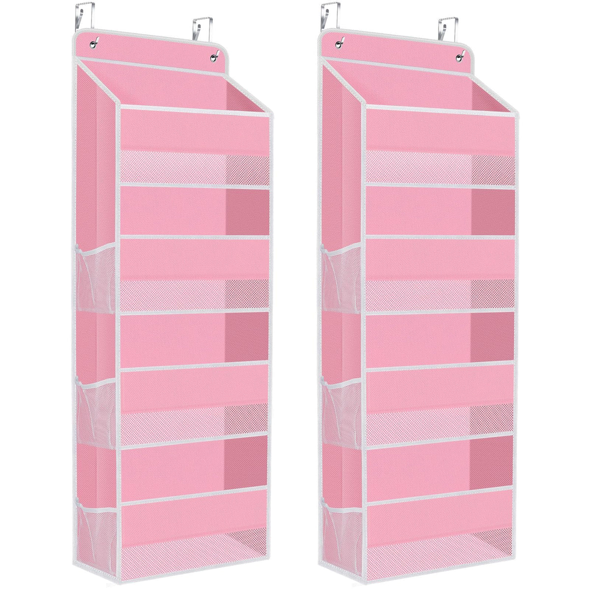 SpaceHacks over the door organizer with clear window and four pockets for quick item finding