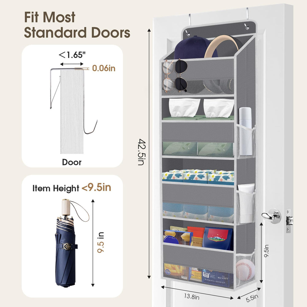SpaceHacks over-the-door organizer showing four pockets for quick access