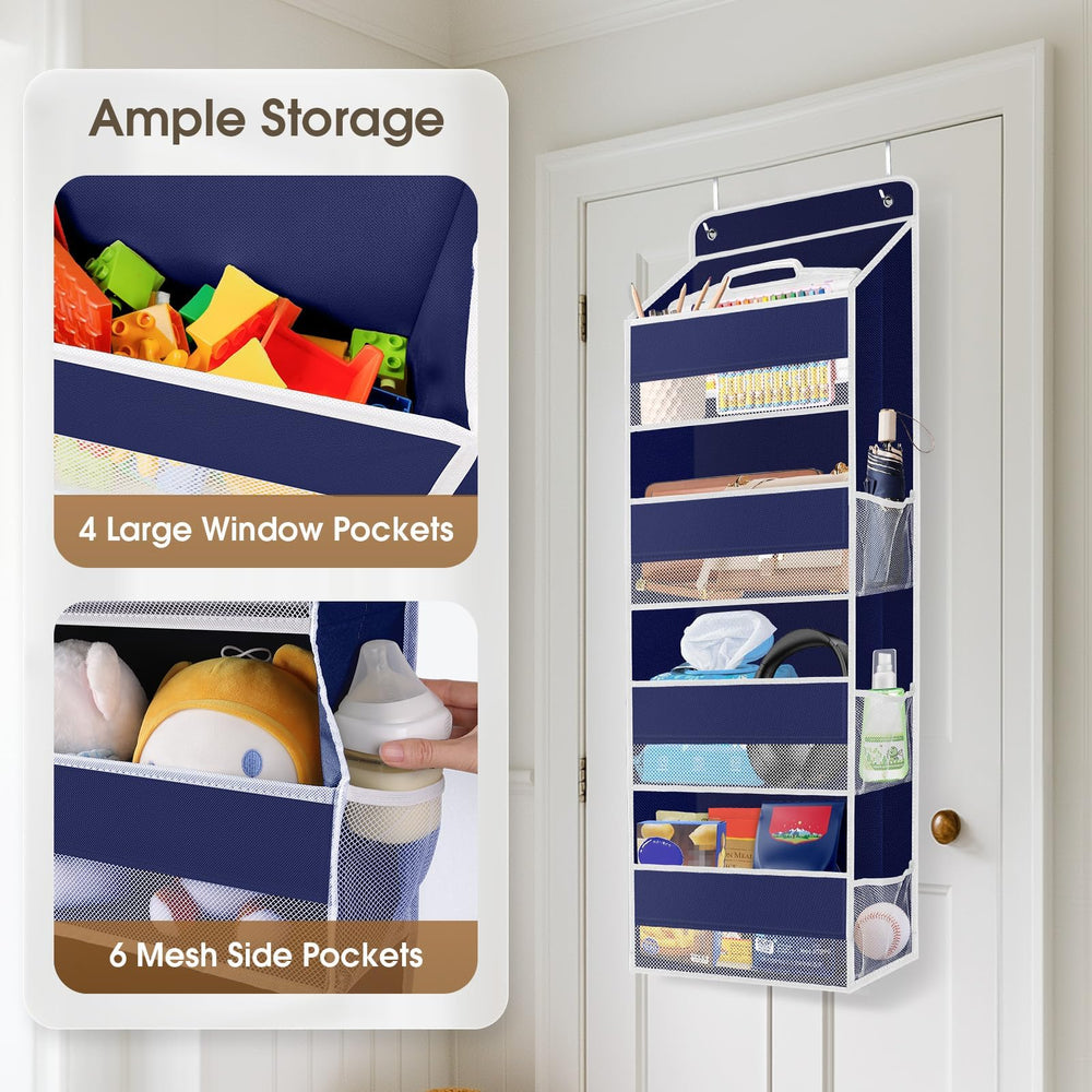 SpaceHacks reinforced-bottom design with cardboard blue organizer ensures stable load.