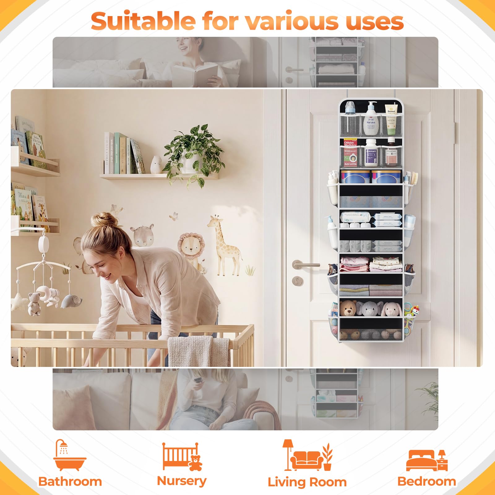 SpaceHacks space-saving door organizer optimizes vertical space