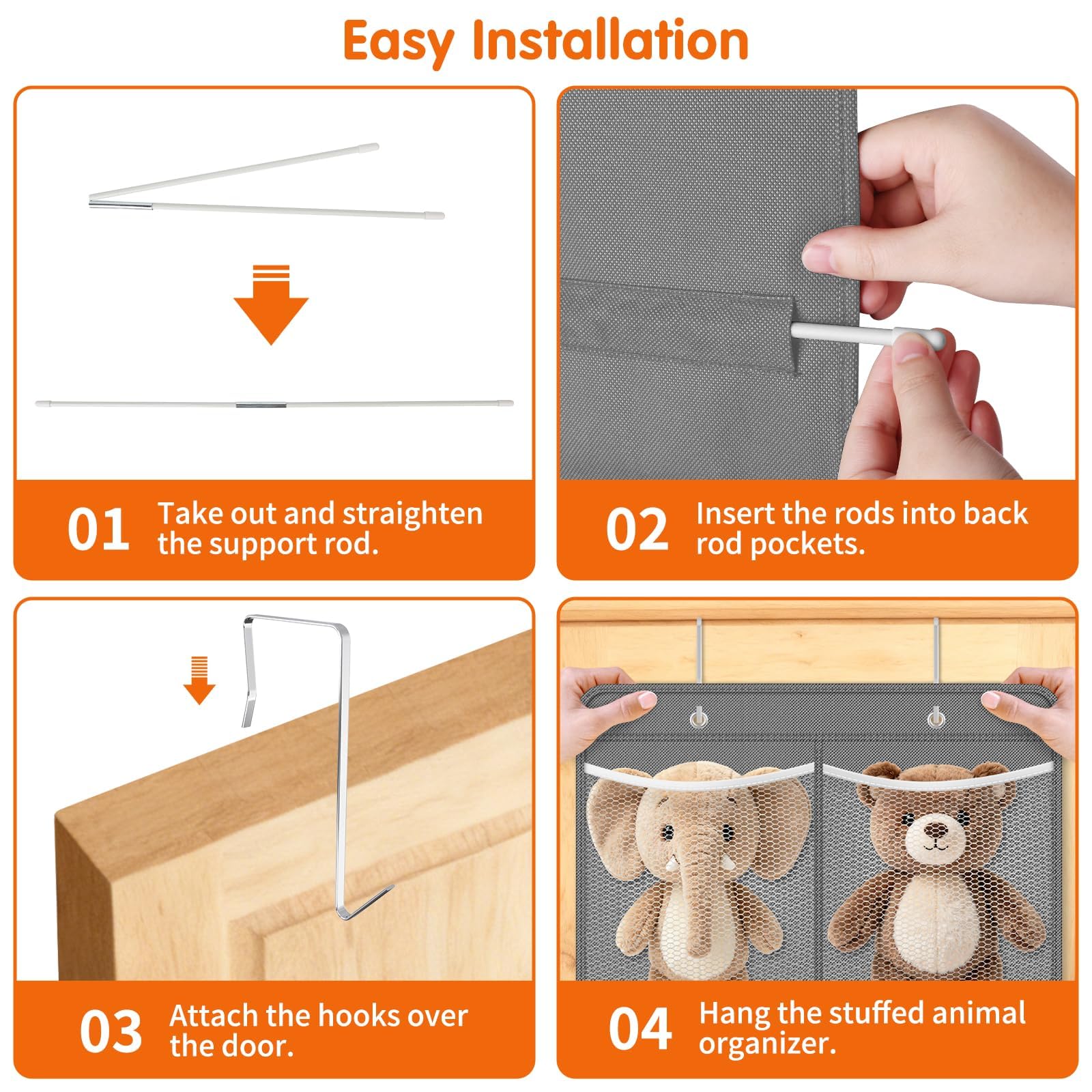 SpaceHacks space-saving door storage mounted on a door in a small room