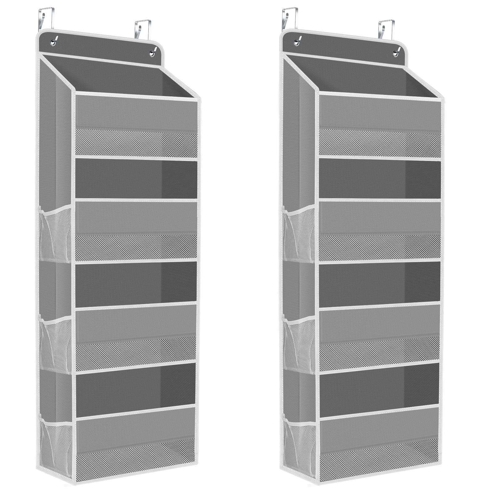 SpaceHacks two-pack over-the-door organizer with clear window for easy visibility