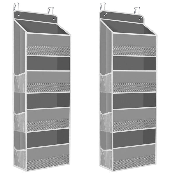 SpaceHacks two-pack over-the-door organizer with clear window for easy visibility