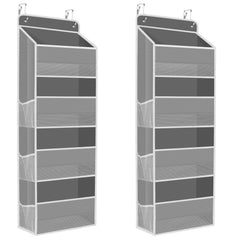 SpaceHacks two-pack over-the-door organizer with clear window for easy visibility