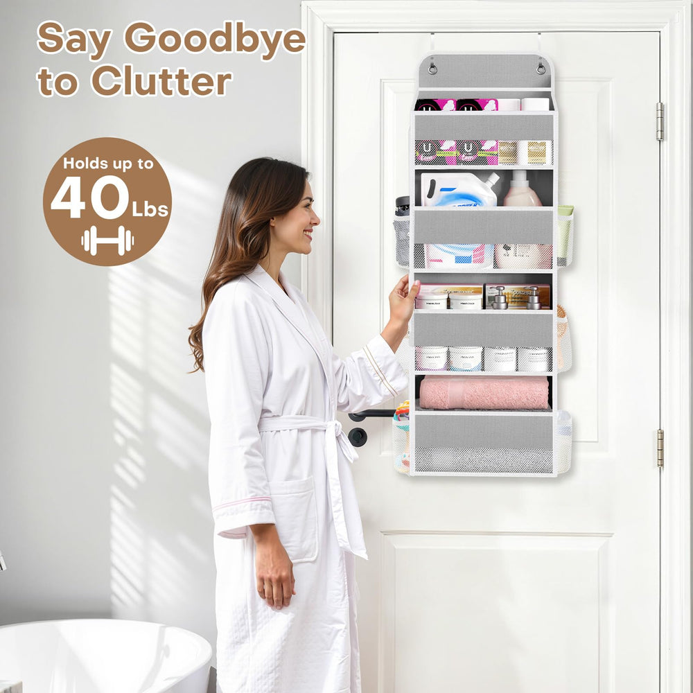 Bathroom use: SpaceWhisper keeps towels and toiletries within reach.