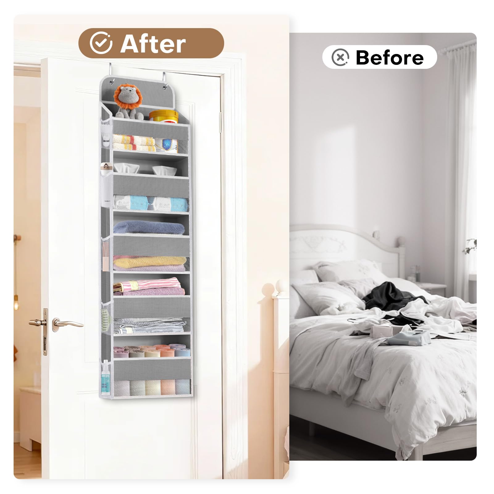 SpaceWhisper versatile storage for nursery, bathroom, bedroom, and pantry