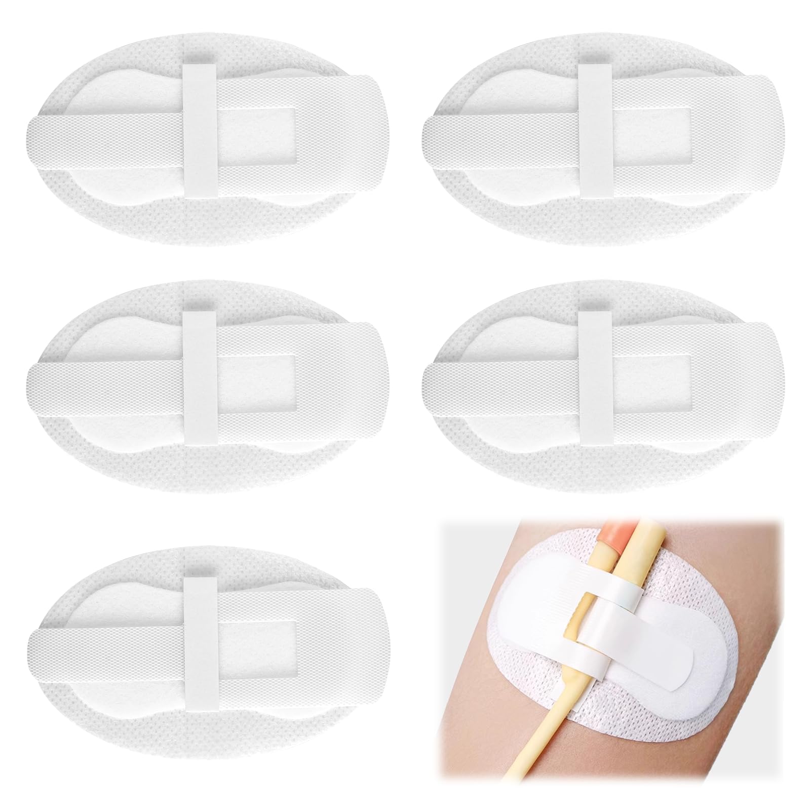 SpaceWings catheter stabilization device in use during daily activities.