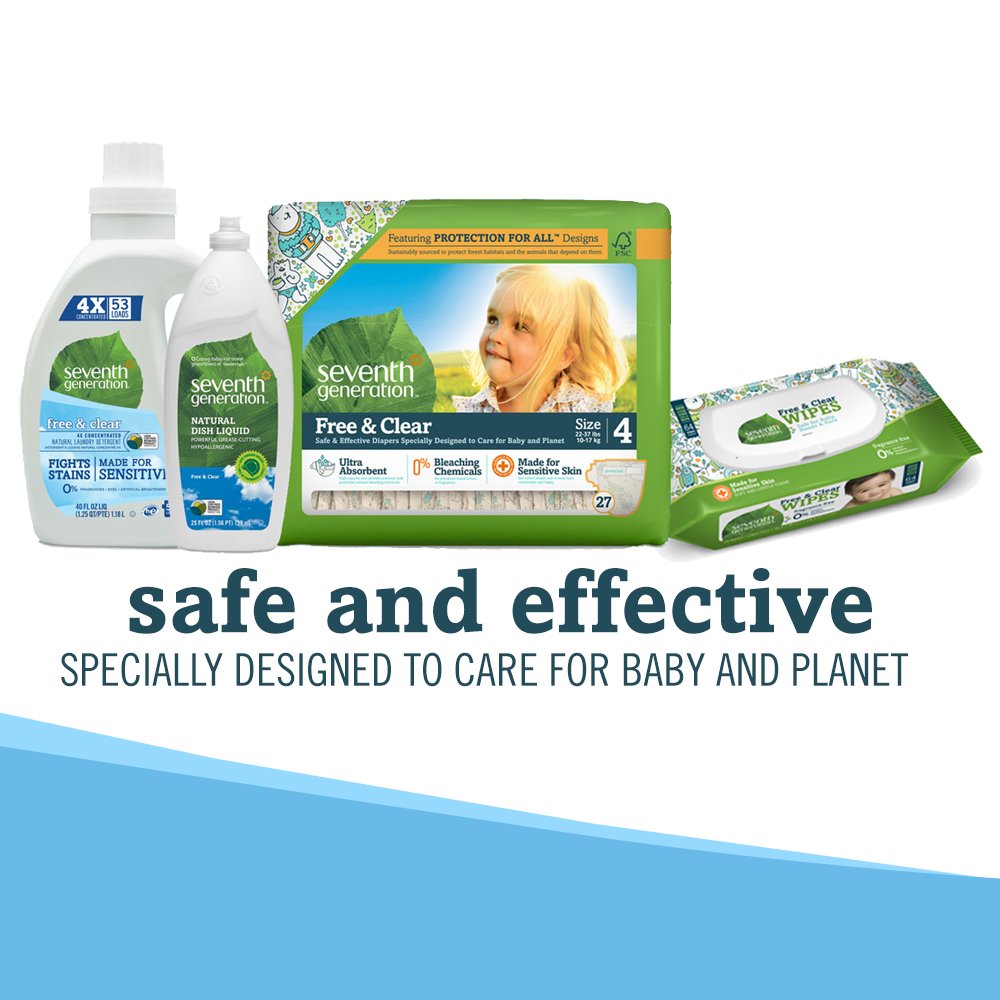 Spaghetti night messes cleaned with Seventh Generation Free & Clear wipes.