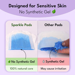 Sparkle Pads plant-based materials highlight skin-friendly, chlorine-free composition