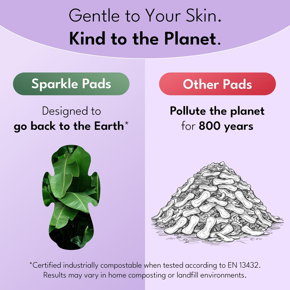 Sparkle Pads regular absorbency ideal for everyday wear