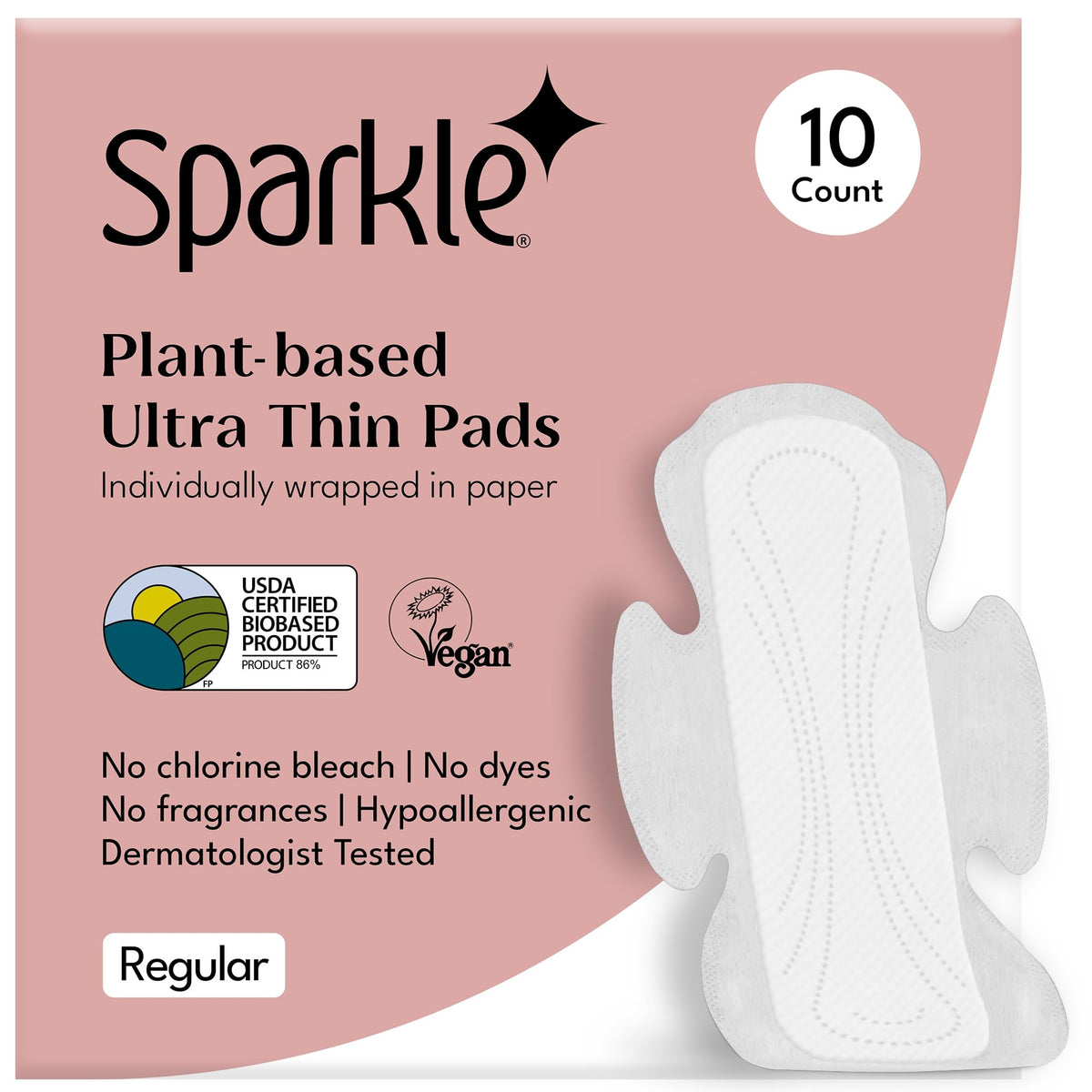 Sparkle Pads Regular Front Pack offers everyday protection with discreet comfort.