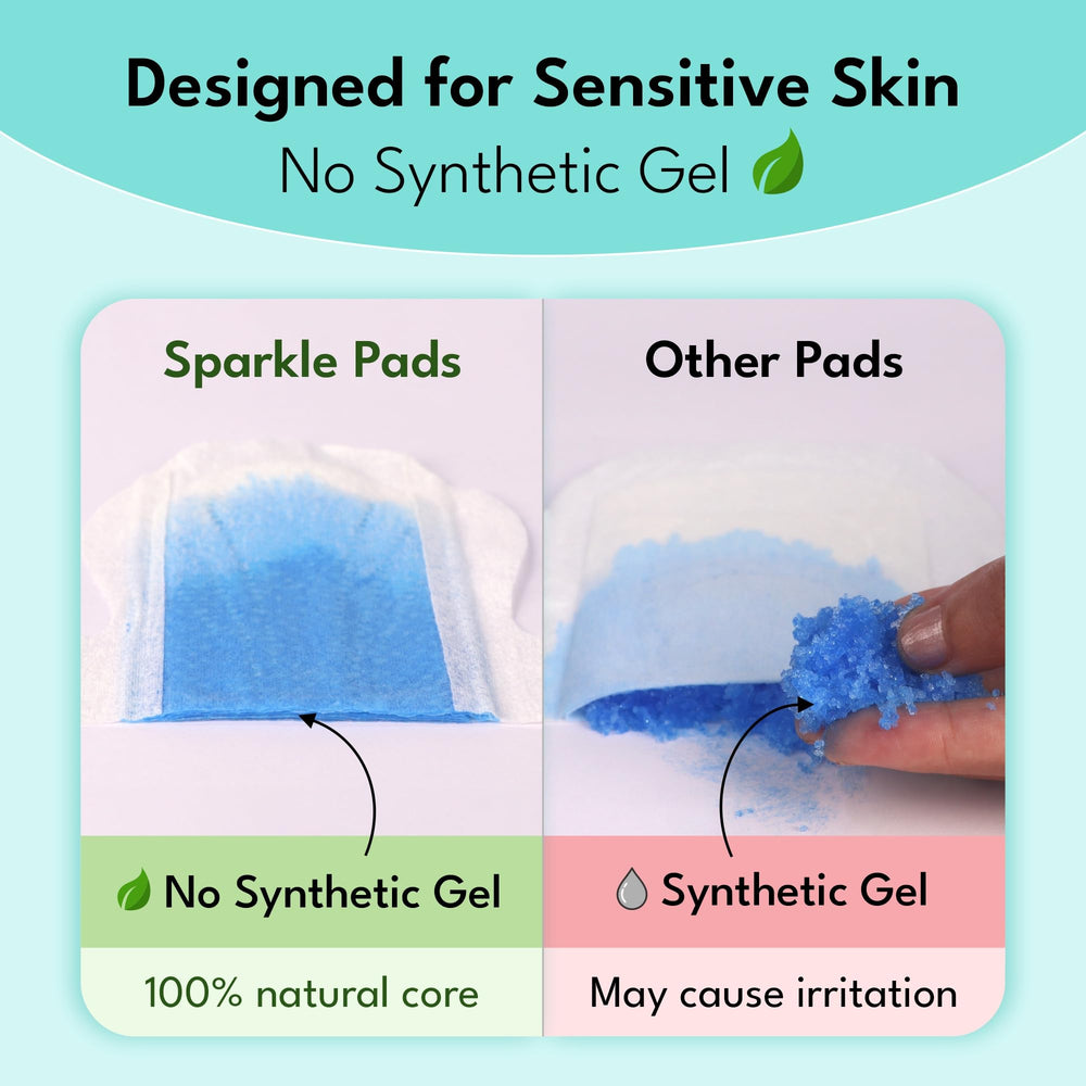 Sparkle Pads are unscented and hypoallergenic for sensitive skin.