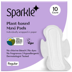 Sparkle Pads with wings closeup showing a soft top layer for sensitive skin comfort