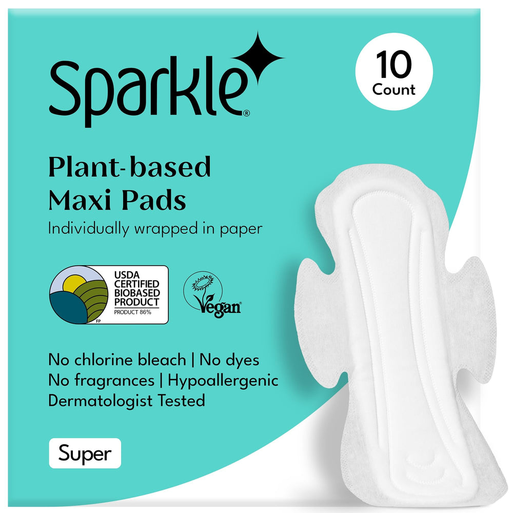 Sparkle Pads with wings show a soft top layer for daily comfort.