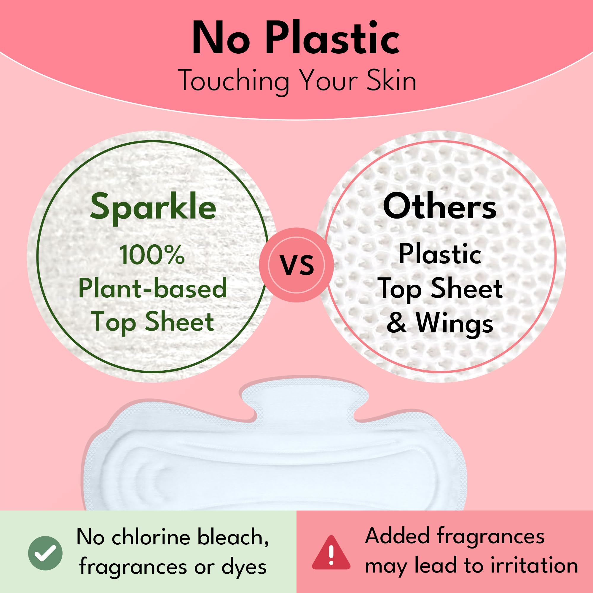 Sparkle Pads with Wings secure fit during movement.