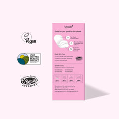 Sparkle panty liner with plant-based ingredients for gentle, irritation-free comfort.