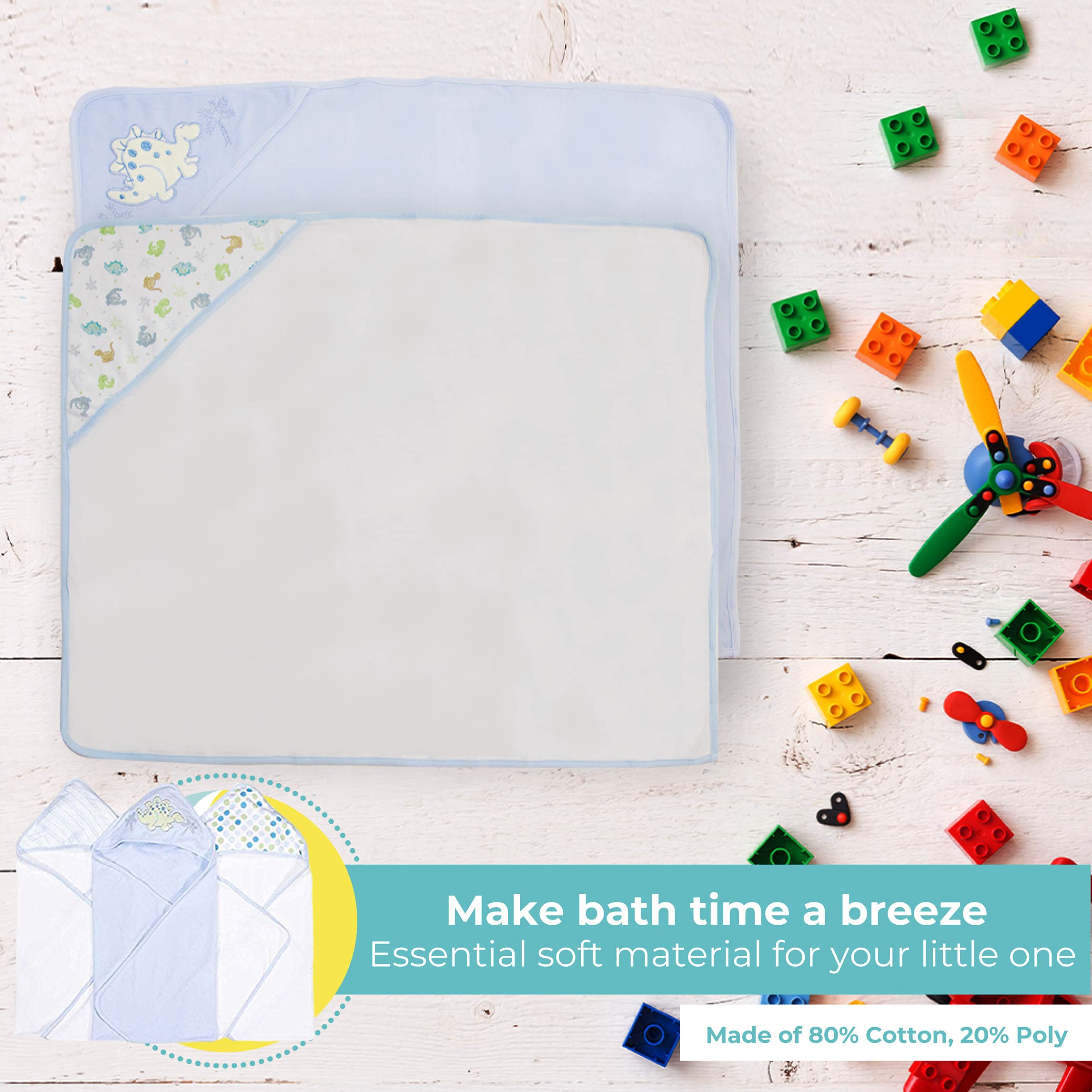 Spasilk baby bath time with hooded towels promotes warmth and quick drying.