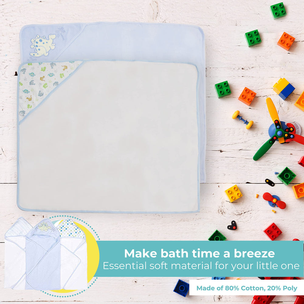 Spasilk baby bath time with hooded towels promotes warmth and quick drying.