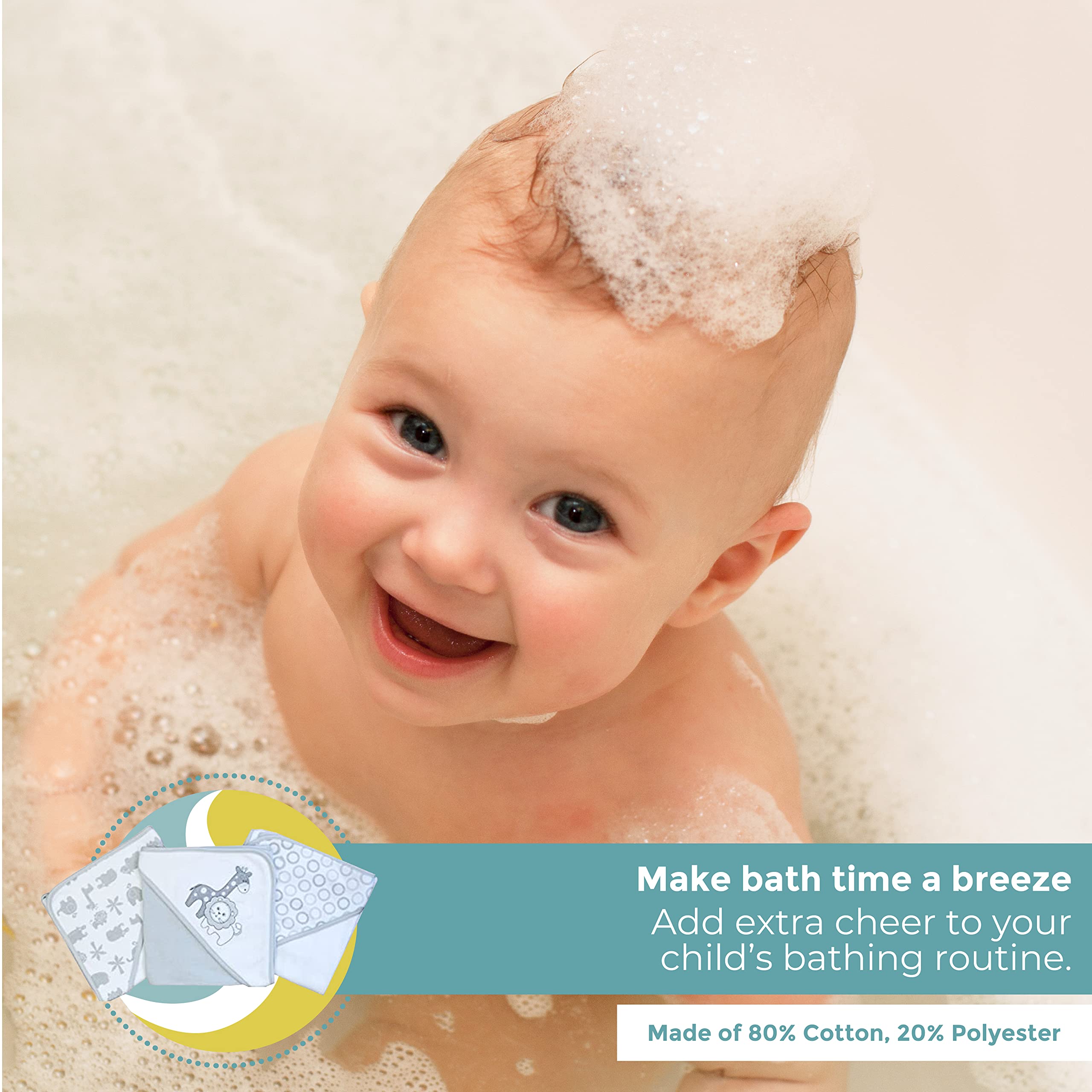 Spasilk baby bath time setup with soft towels ready for use.