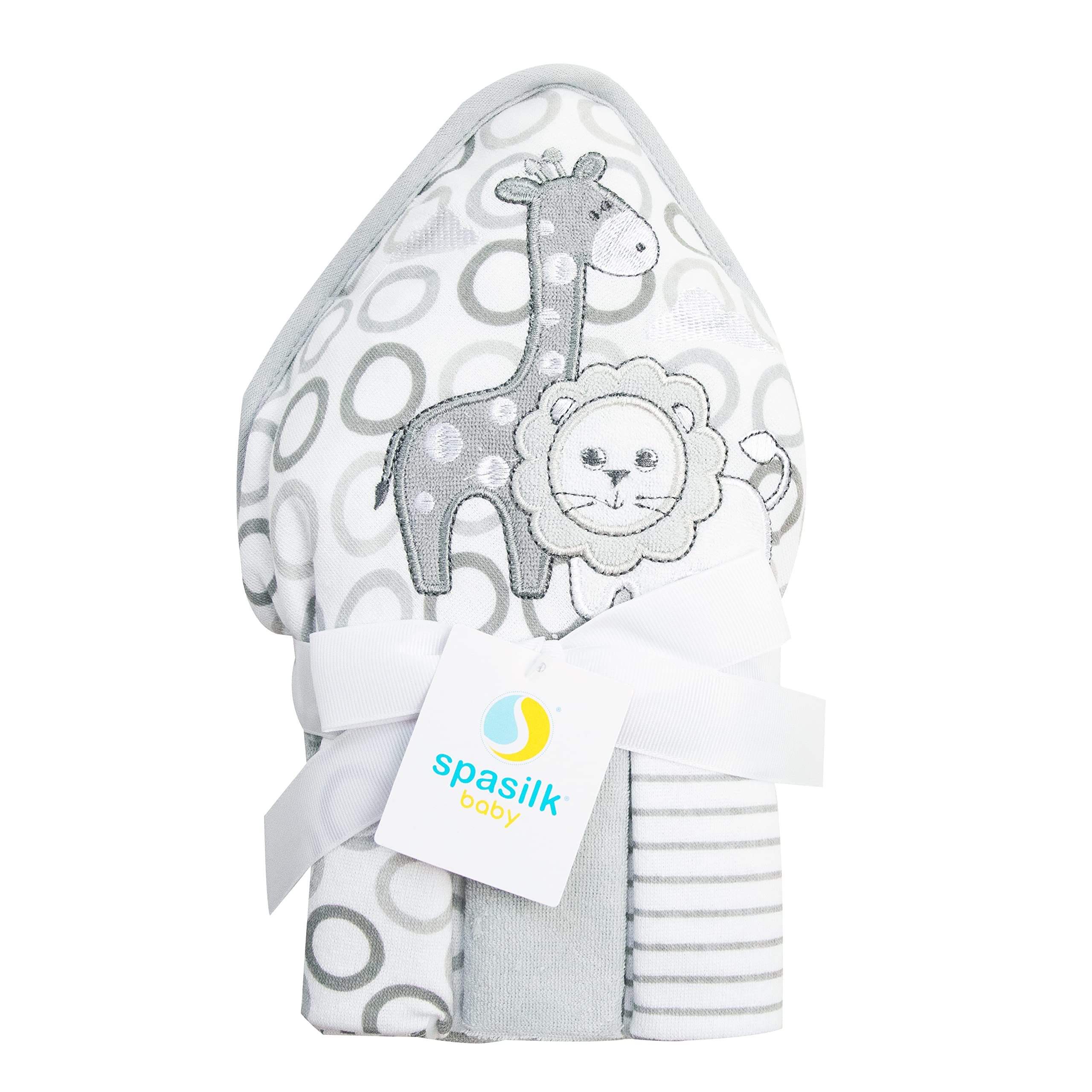Spasilk hooded baby towel for cozy bath time and quick drying.